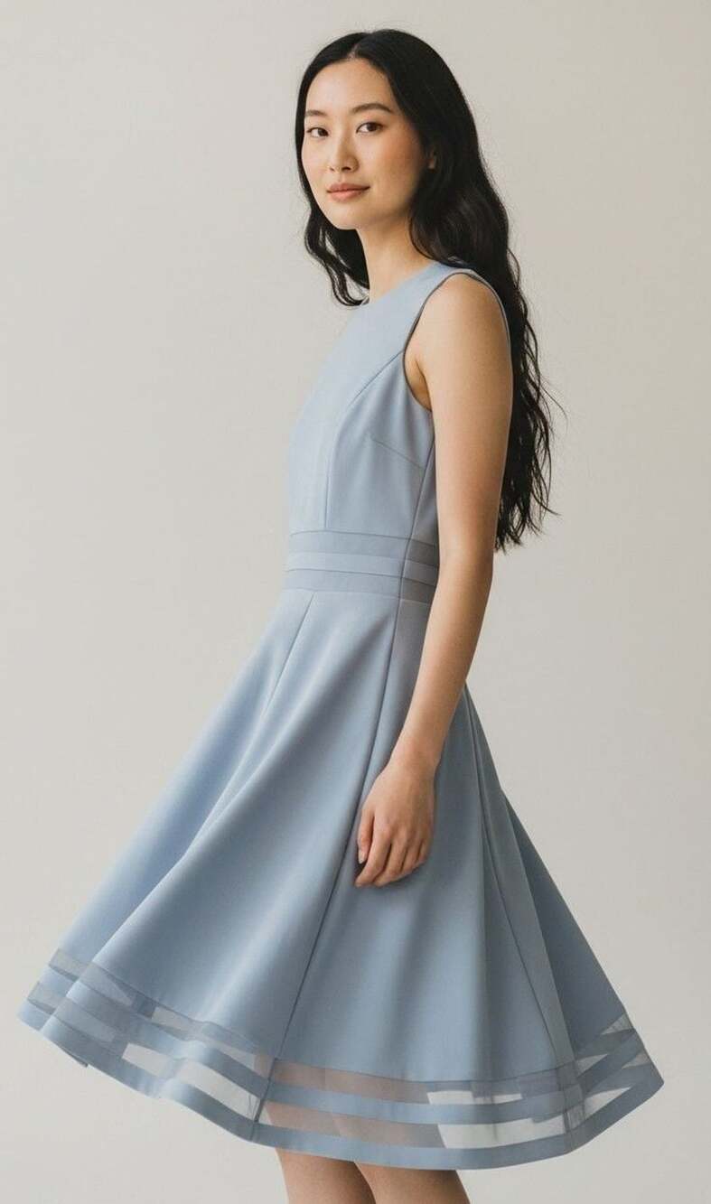 New Calvin Klein Light Blue Sleeveless Dress Size 4